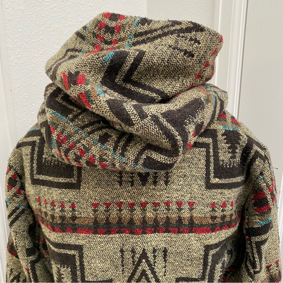* Beautiful Southwestern Style Mossimo Coat With Hood Size L - Picture 5 of 11